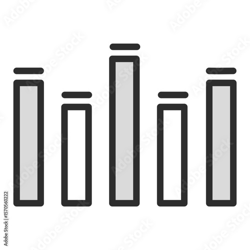 Equalizer Bars Icon Vector Logo Minimalist Design Music Audio Sound Rhythm Frequency Spectrum Volume Adjuster Technology Player User Interface Graphic Element
