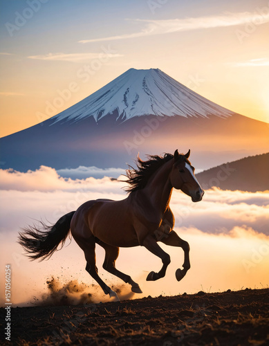 馬　干支　生成AI　年賀状　