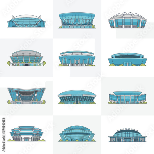 Collection of Modern Stadium and Arena Buildings