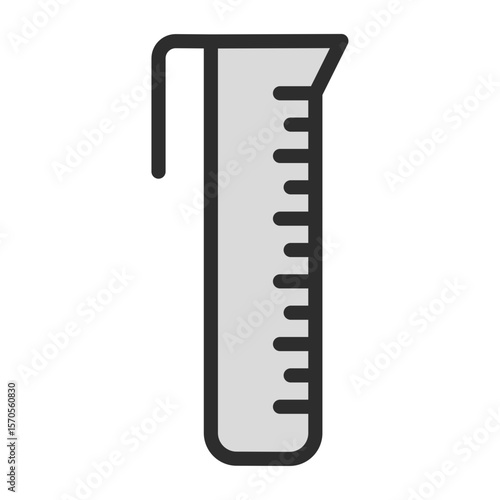 Laboratory Graduated Cylinder Beaker Icon Chemistry Science Research