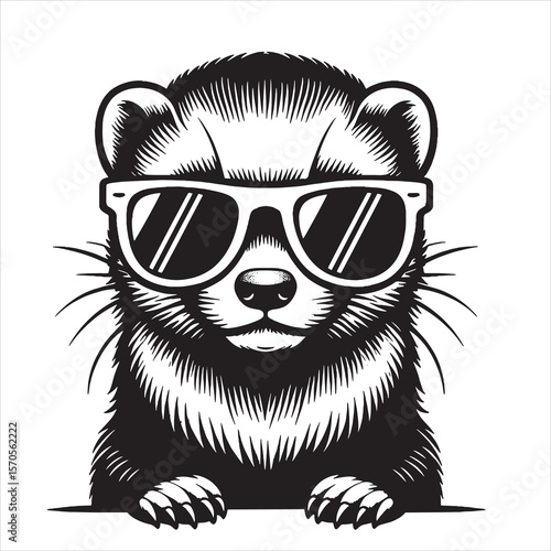 Ferret With Sunglasses