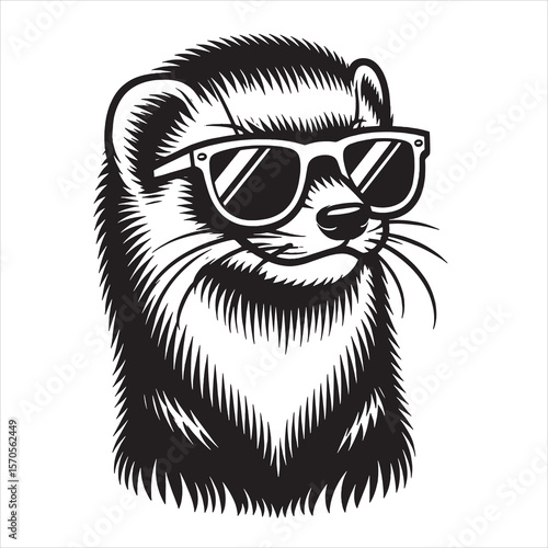Ferret With Sunglasses