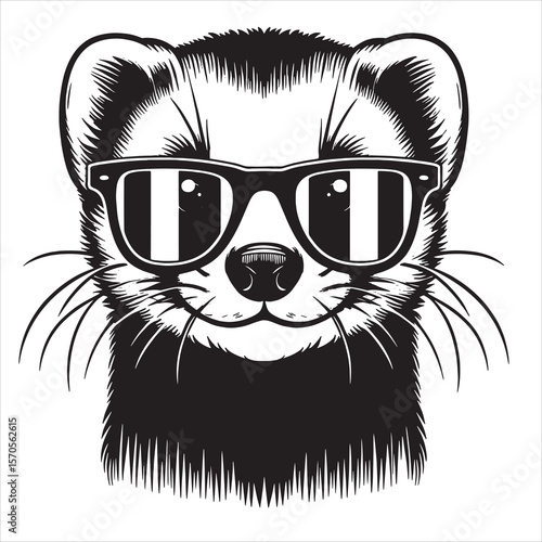 Ferret With Sunglasses