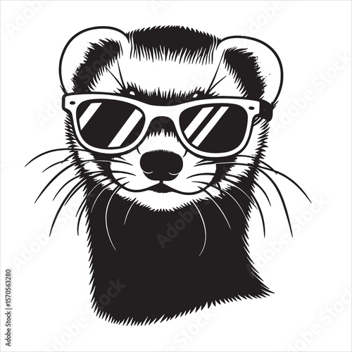 Ferret With Sunglasses