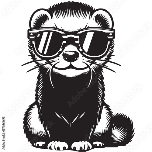 Ferret With Sunglasses