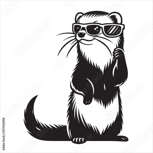 Ferret With Sunglasses