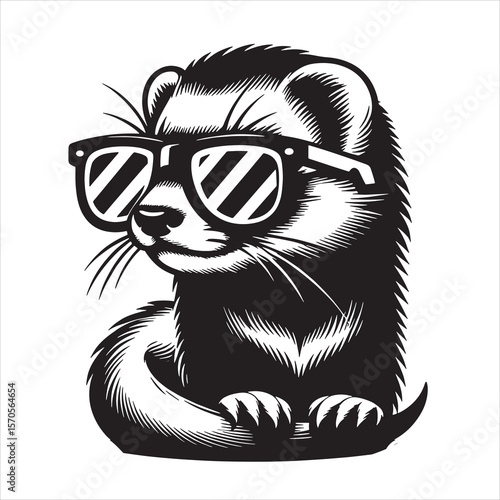 Ferret With Sunglasses