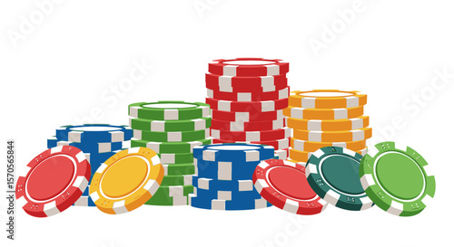 casino chips - Vector Illustration of Poker 