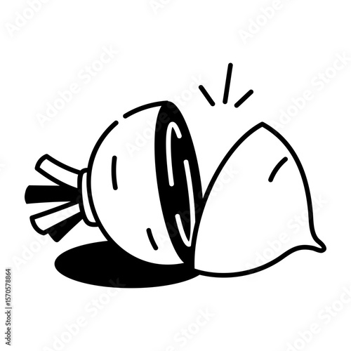 A hand drawn style icon showing beetroot 
