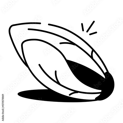 A sketchy style icon depicting belgian endive  
