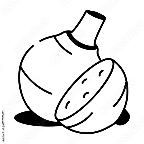 A hand drawn style icon showing taro  
