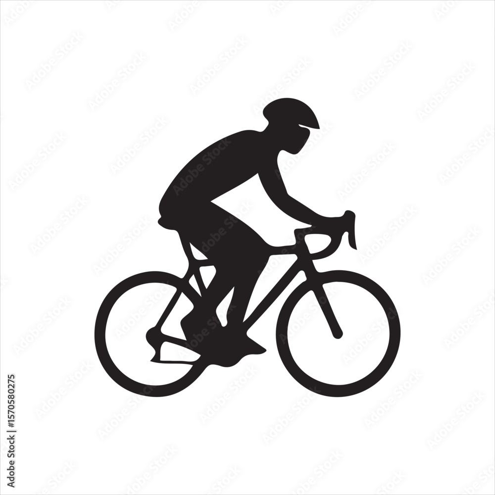 Obraz premium cyclist silhouette vector