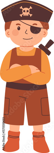 Kid boy little pirate

