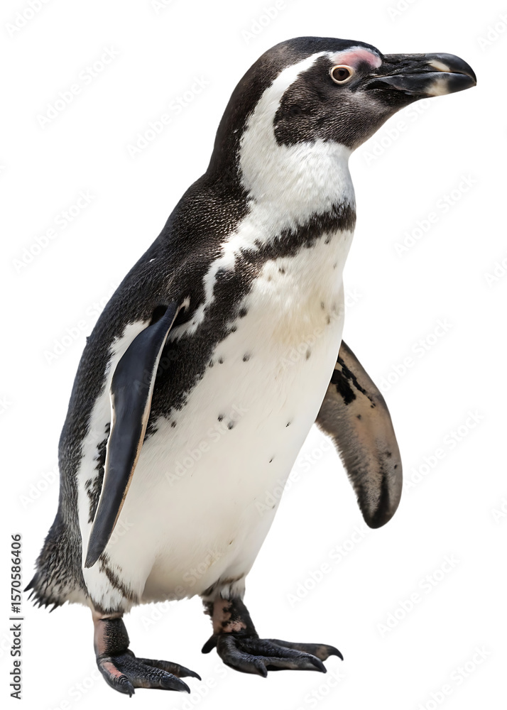 Obraz premium Penguin With Spotted Belly And Pink Mark