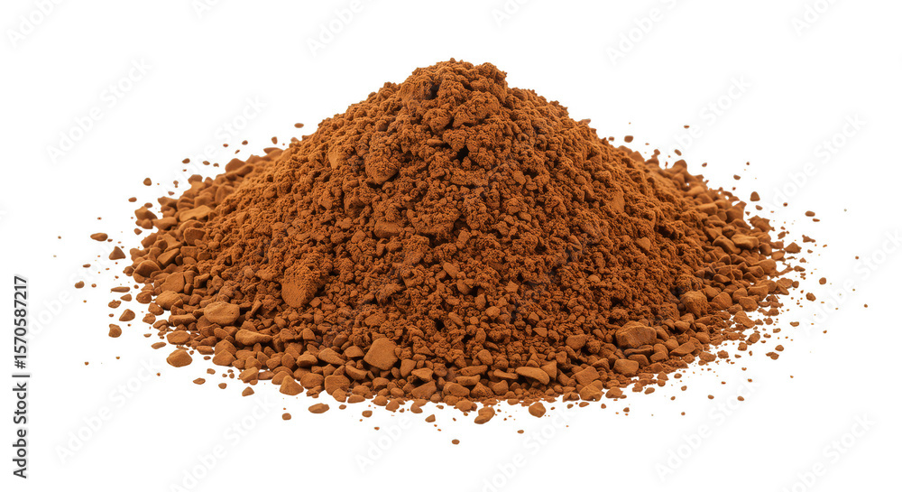 Pile of Brown Coffee Powder Instant Aroma Ingredient Transparent Background Pile of Brown Coffee Powder Instant Aroma Ingredient Transparent Background