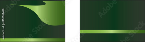 The Illustration of Business card Tamplate dark green and gold