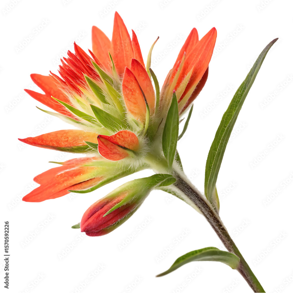Fototapeta premium Fiery indian paintbrush flower bloom