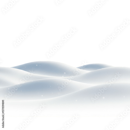 Snowy Winter Landscape Background White Snowdrift Hills Landscape