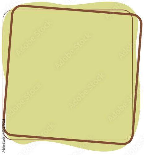 Gold of board frame with brown lines