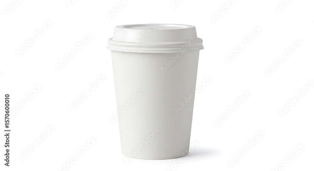 Generic white hot drink cup, ready for branding, studio shot.
Generic white hot drink cup, ready for branding, studio shot.