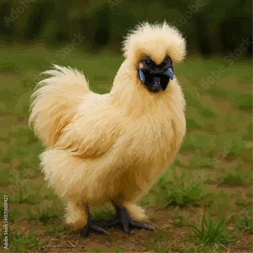 yellow chicken on green grass