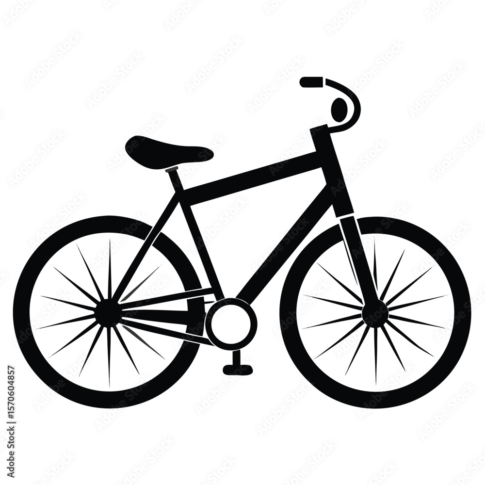 Fototapeta premium Classic bicycle illustration isolated on white background