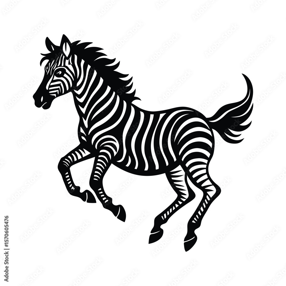 Fototapeta premium zebra isolated on white