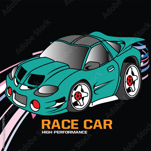  Sports car vector illustration design
