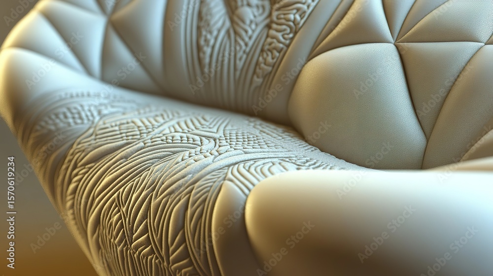 Obraz premium Ornate, sculpted chair, close-up