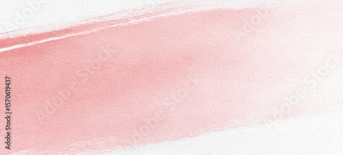 The soft pink watercolor brushstroke on a white background for creative design.