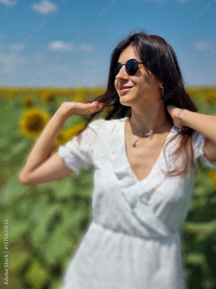 young woman in the field young woman in the field