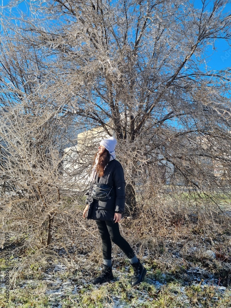 Naklejka premium hiking in the mountains