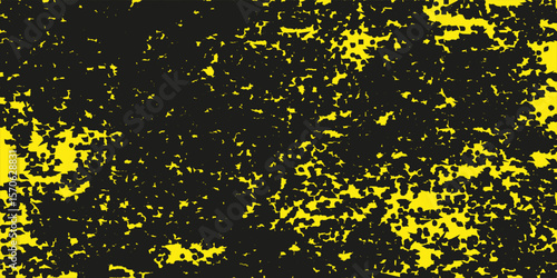 Abstract yellow grunge textured on black background. Paint style design template for use element cover, banner, business, advertising