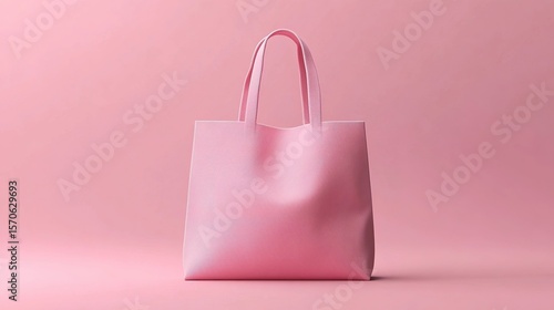 Pink tote bag on a pink background