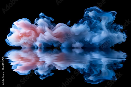 smoke on black background