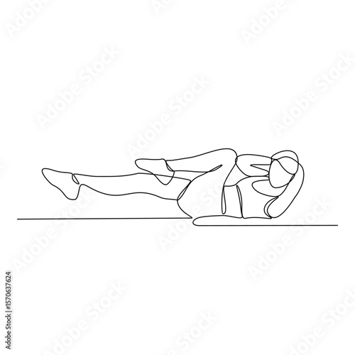 Wallpaper Mural One continuous line drawing of Aerobics illustration. Workout refers to physical exercise or activity performed to improve fitness, strength, or overall health. Sport theme design vector concept. Torontodigital.ca