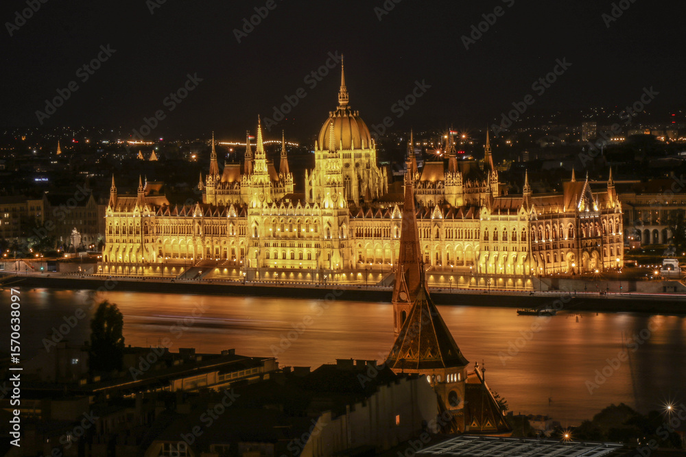 Obraz premium 부다페스트 국회의사당 야경