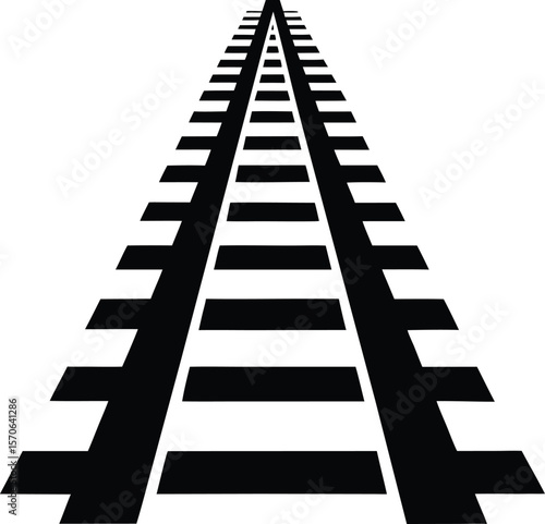 Railway track icons collection train railroad path vector