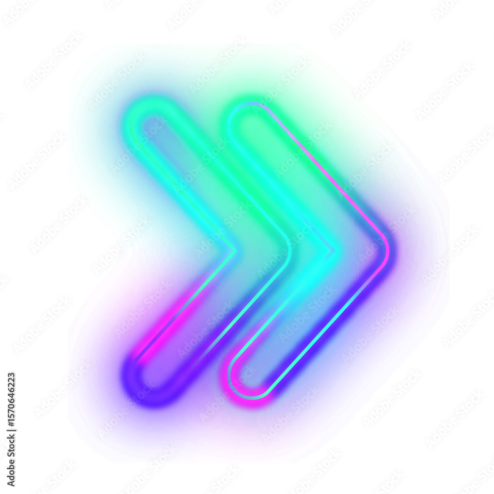 Obraz premium Gradient Neon Arrow