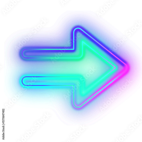 Gradient Neon Arrow