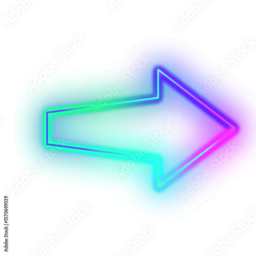 Gradient Neon Arrow