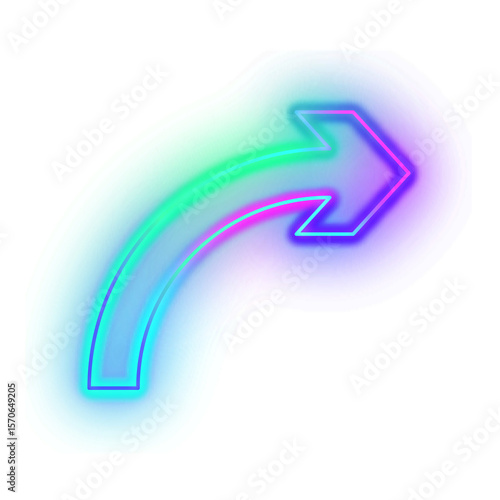 Gradient Neon Arrow