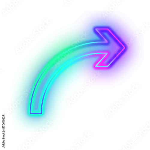 Gradient Neon Arrow