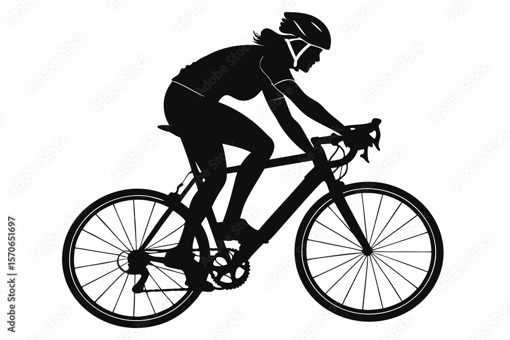 Fototapeta premium Ride the Wind | Dynamic Cyclist Silhouette Design