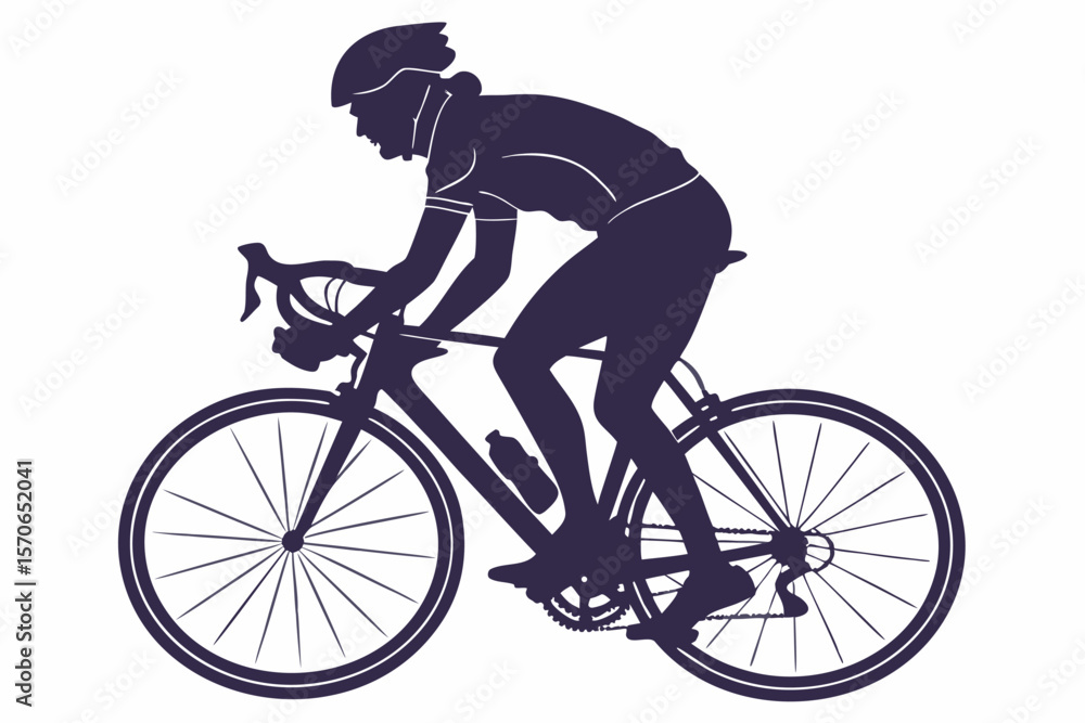 Fototapeta premium Ride the Wind | Dynamic Cyclist Silhouette Design