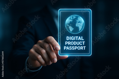 Digital Product Passport (DPP) concept representing product transparency, traceability, sustainability data, and secure consumer verification technology

