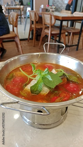 Pindang Patin is a culinary specialty of the city of Palembang, Indonesia