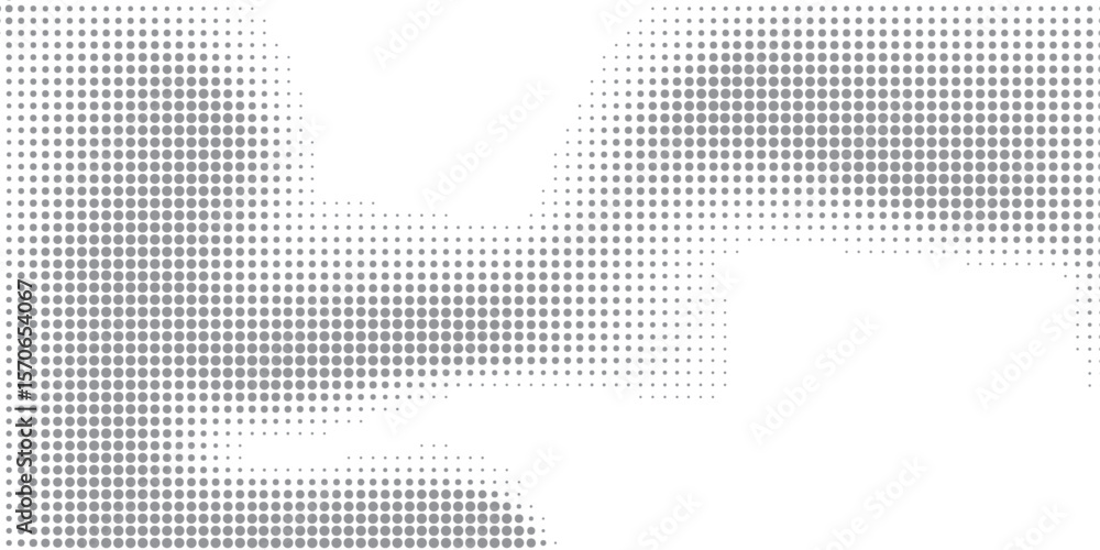 Fototapeta premium Stylish Halftone Dots in Black and White with Gradient Fade and Smooth Effect.
