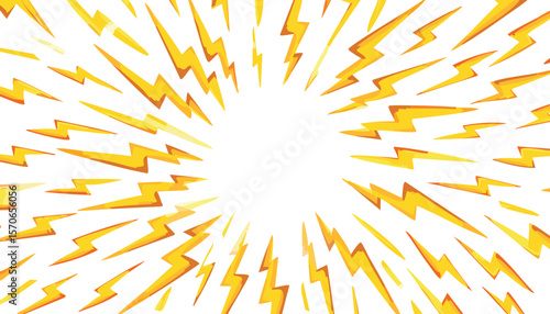 Cartoon comic background with lightning burst effect. Vector manga graphic with flash and abstract thunder. Energy explosion frame with electric light. flash, lightning, poster, shock, speed, motion, 