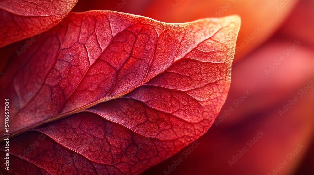Fototapeta premium Detail view of petal veins and surface, rich vibrant color and macro composition